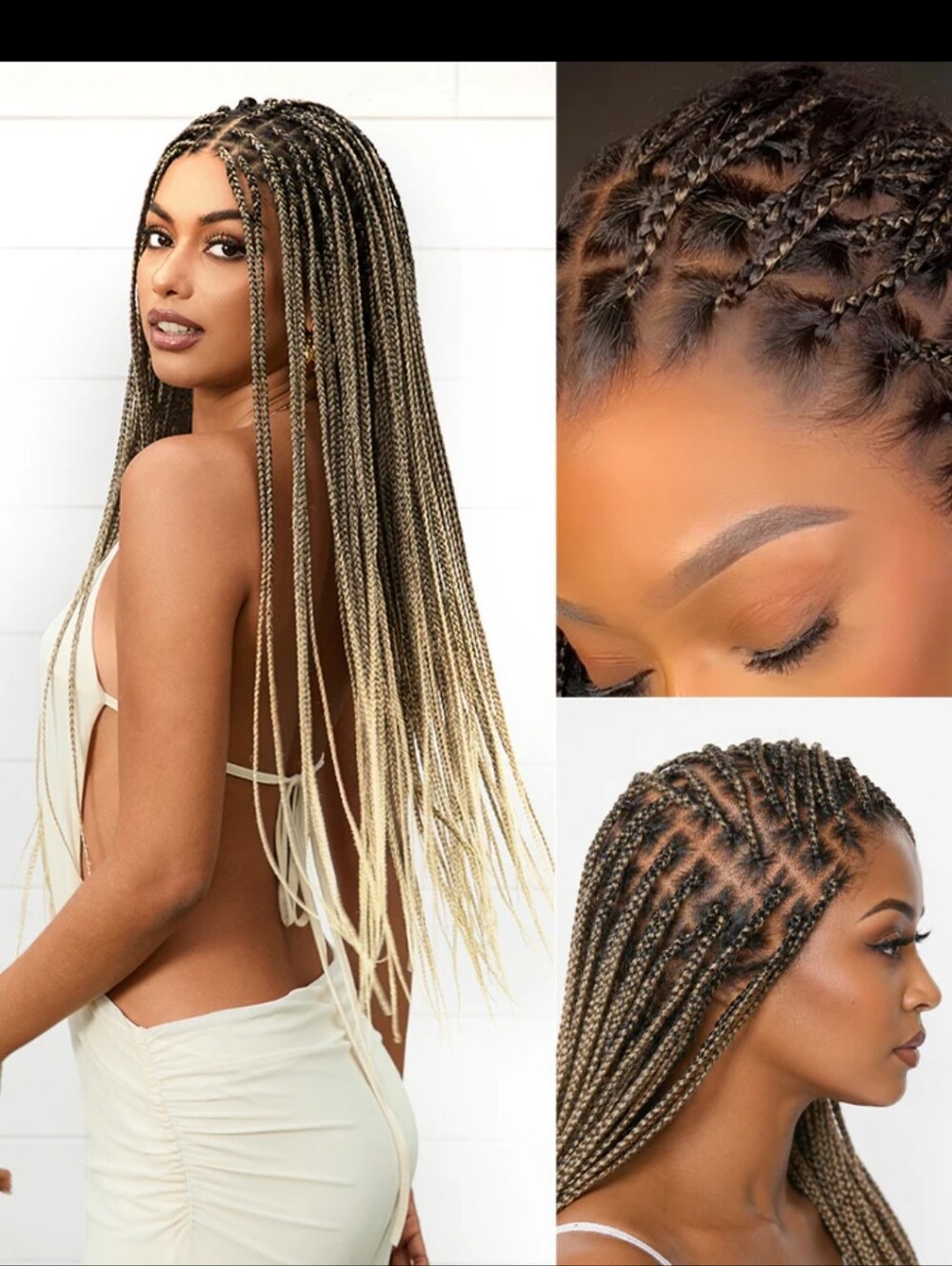 613 Blonde Full HD Lace Knotless Box Braided Wig